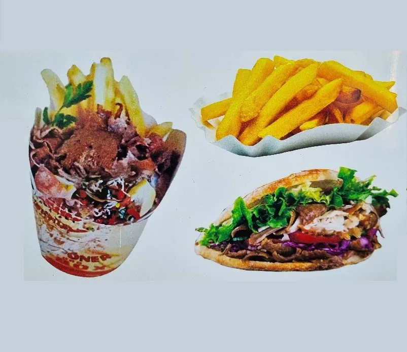 Pomm-Döner, Pommes frites und Döner-Tasche